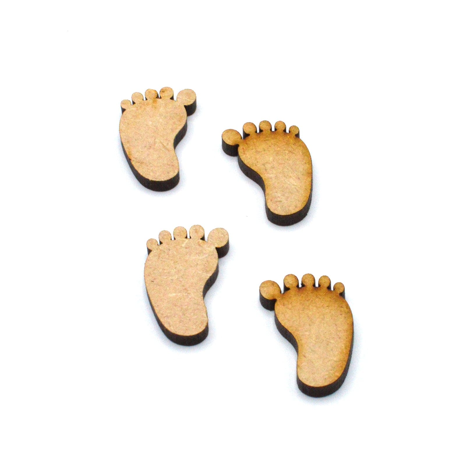 Baby Foot Print wood Craft Shapes MDF Embellishments - LaserworksUK
