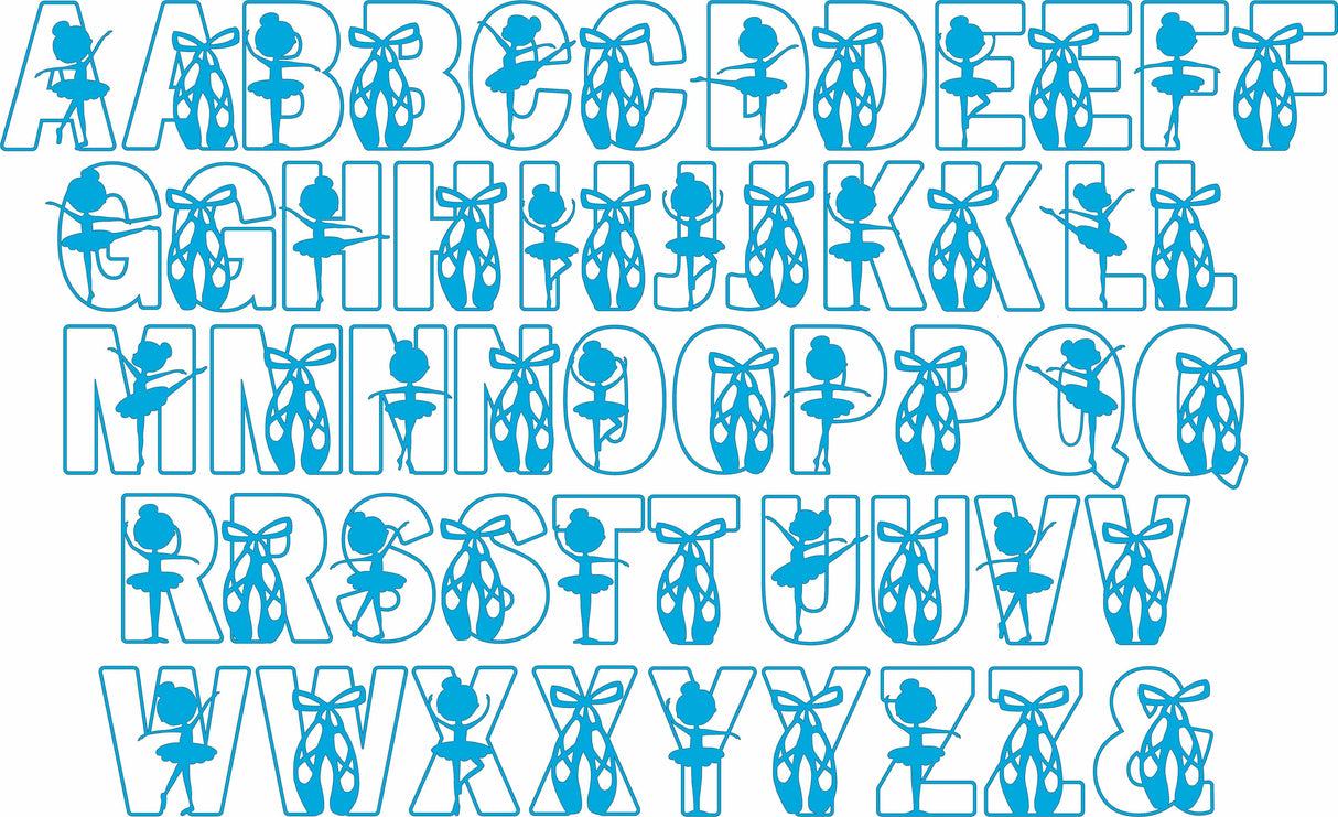 Ballerina Alphabet Letters - Full Alphabet Set Available - LaserworksUK