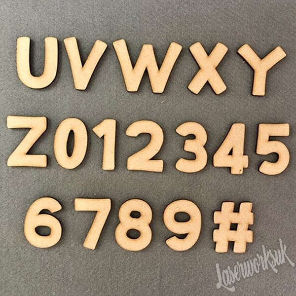 Bold Craft Letters & Numbers - LaserworksUK
