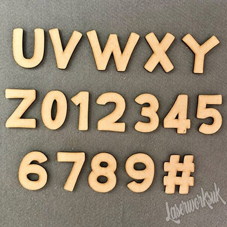 Bold Craft Letters & Numbers - LaserworksUK