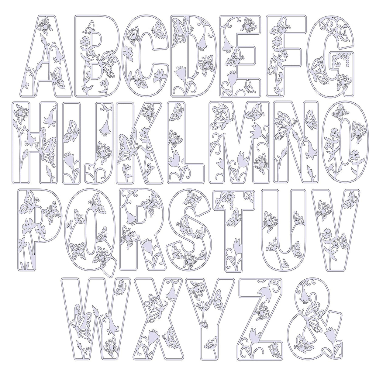 Butterfly Alphabet Letters - Full Alphabet Set Available - LaserworksUK