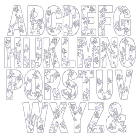 Butterfly Alphabet Letters - Full Alphabet Set Available - LaserworksUK