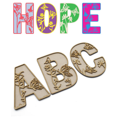 Butterfly Alphabet Letters - Full Alphabet Set Available - LaserworksUK