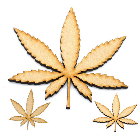 Cannabis Leaf Shape - Hemp Leaf - Marijuana - Weed - LaserworksUK