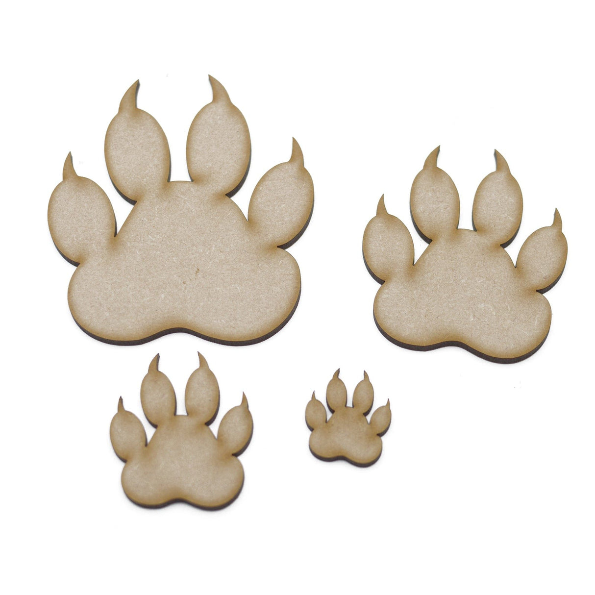 Cat Paw Print Craft Shapes - LaserworksUK