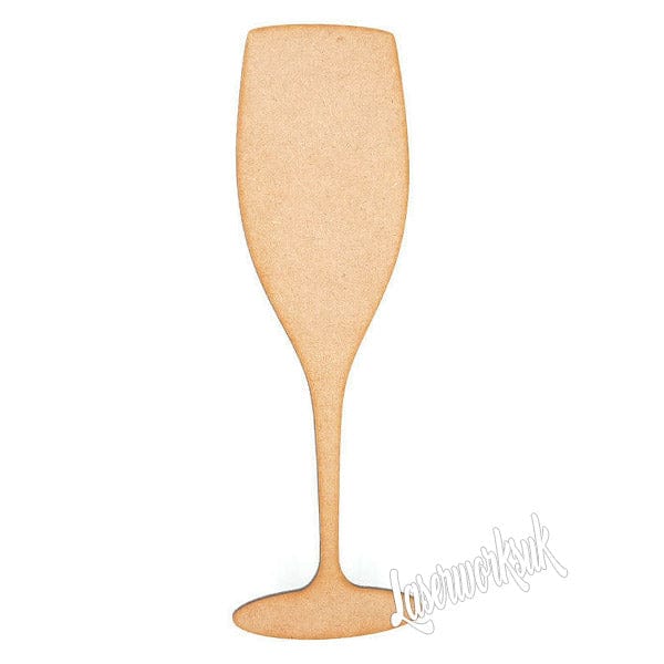 Champagne Glass MDF Craft Shapes - LaserworksUK