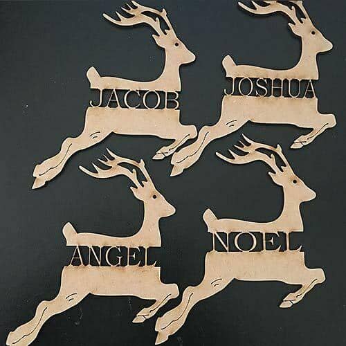 Christmas Rudolph Reindeer Baubles - LaserworksUK