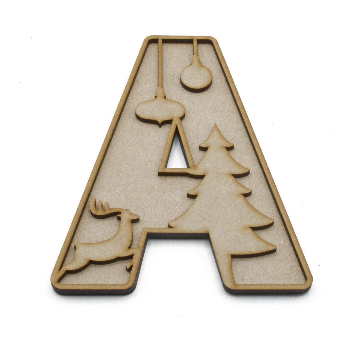 Christmas Themed Alphabet Letters - Full Alphabet Set Available - LaserworksUK