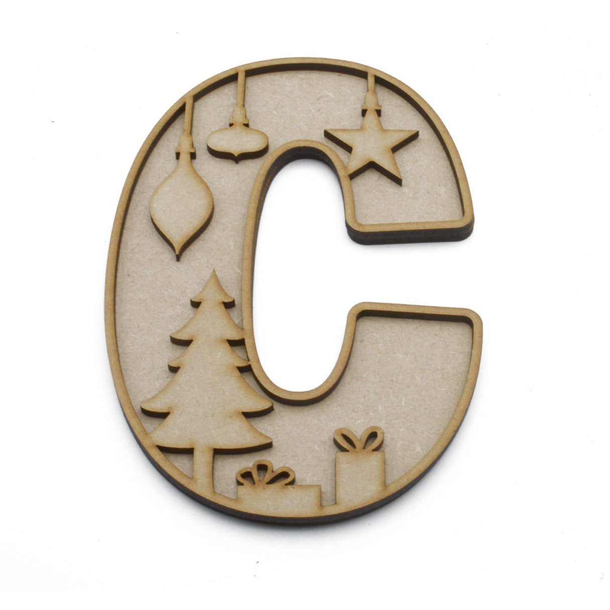 Christmas Themed Alphabet Letters - Full Alphabet Set Available - LaserworksUK