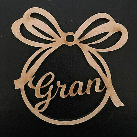 Christmas Tree Baubles Personalised Decorations Wooden Presen gift tags Xmas - LaserworksUK
