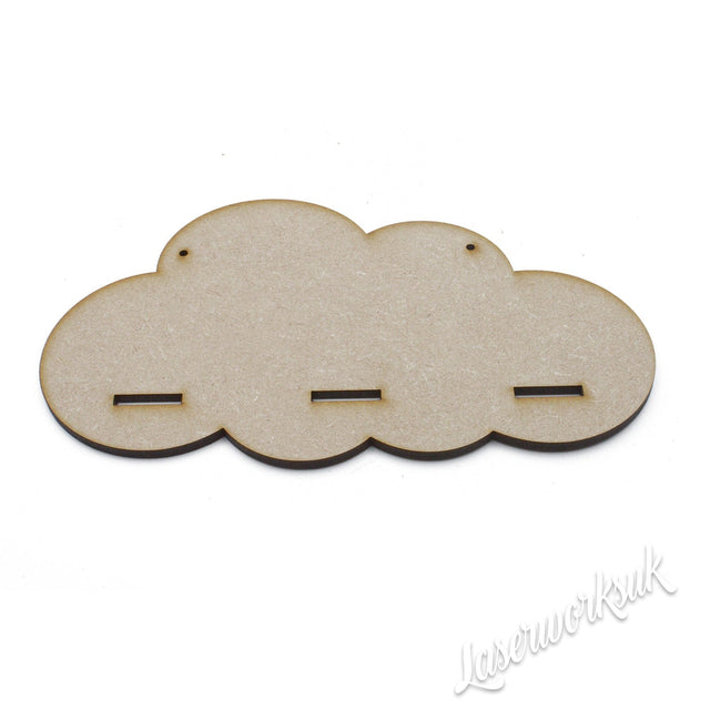 Cloud Hair & Clip Ribbon Bow Holder - Cloud Storage Organizer - LaserworksUK