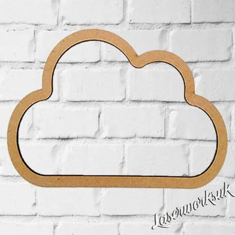 Cloud Outline Shapes | Hanging Mobile Dreamcatcher - LaserworksUK
