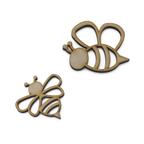 Cute Bumble Bee Honey Bees - MDF Craft Shape - LaserworksUK