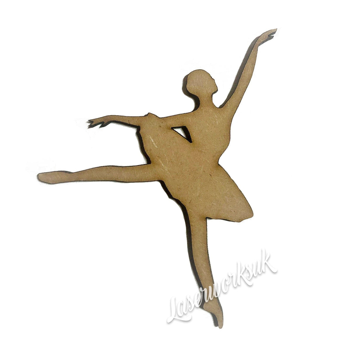 Dancing Ballerina - Ballet Dancer - MDF Craft Shapes - LaserworksUK