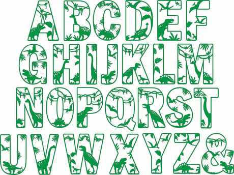 Dinosaur Themed Alphabet Letters - Full Alphabet Set Available - LaserworksUK