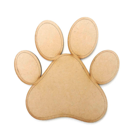 Dog Paw Craft Shapes | Animal Paw Embellishments - LaserworksUK