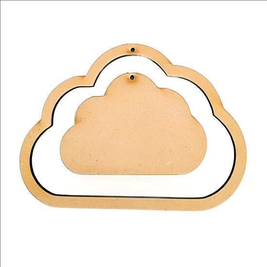 Dream Catcher Hanging Clouds | Nursery Cloud Outline Shape - LaserworksUK