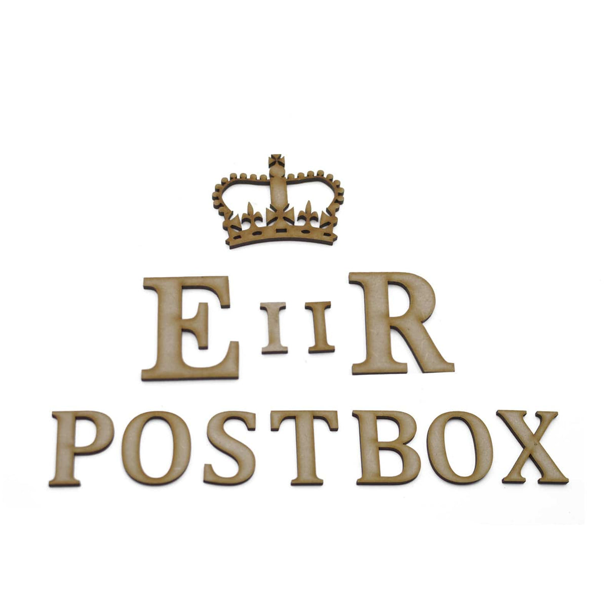 EIIR CIIR Letters and Crown - Wedding Post Box Sign - Laserworksuk