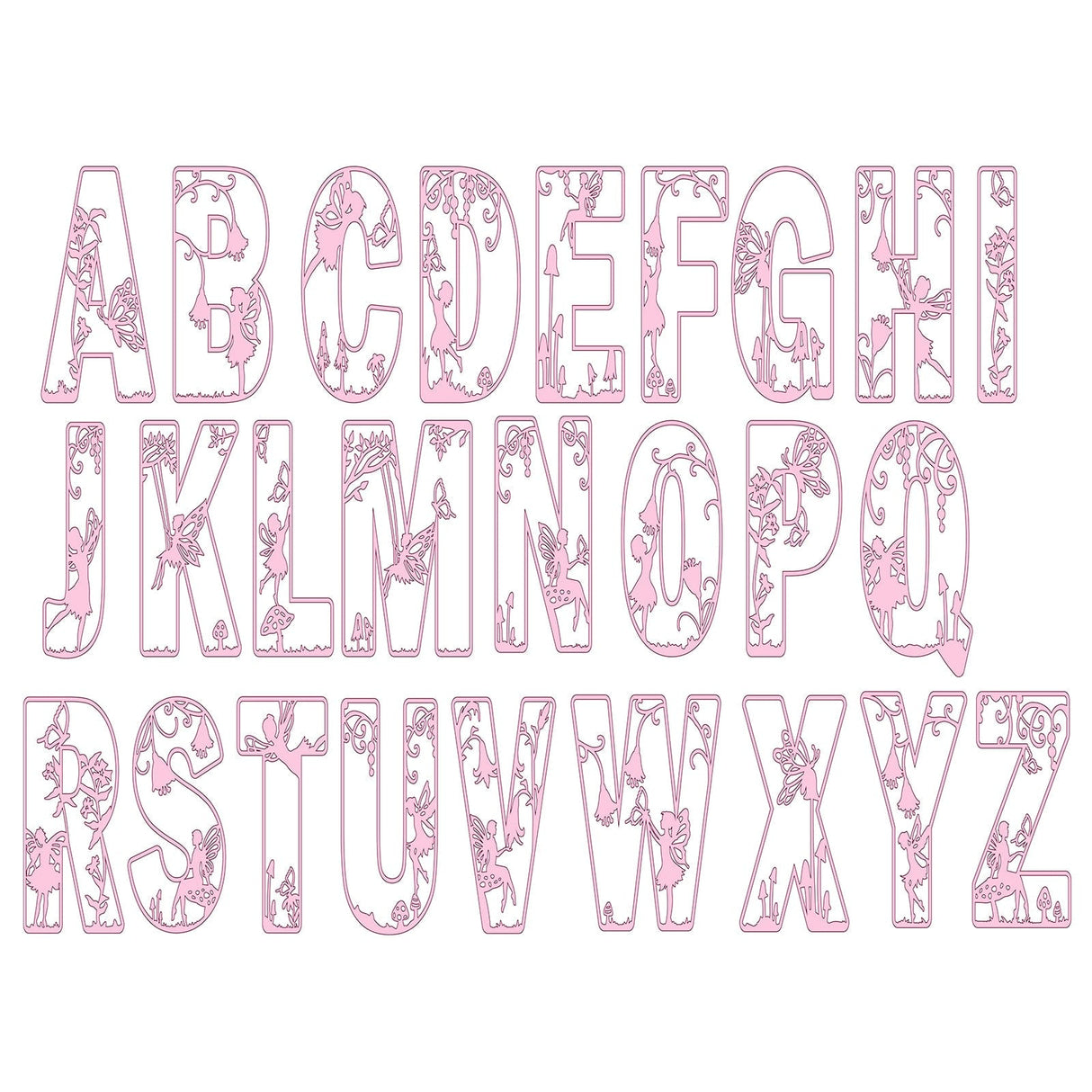 Fairy Alphabet Theme Layered Letters - Full Alphabet Set Available - LaserworksUK