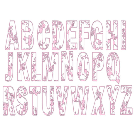 Fairy Alphabet Theme Layered Letters - Full Alphabet Set Available - LaserworksUK