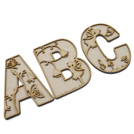 Fairy Alphabet Theme Layered Letters - Full Alphabet Set Available - LaserworksUK