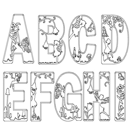 Fairy Alphabet Theme Layered Letters - Full Alphabet Set Available - LaserworksUK