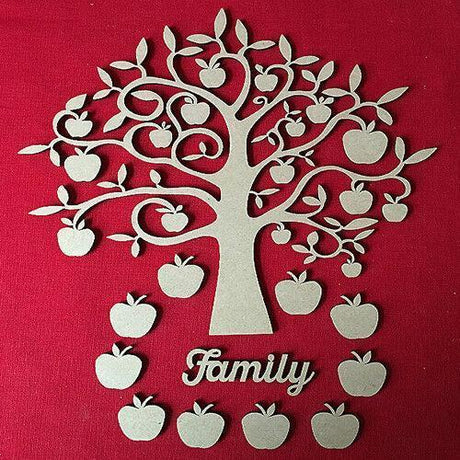 Family Tree - MDF Apple Tree Shape - LaserworksUK