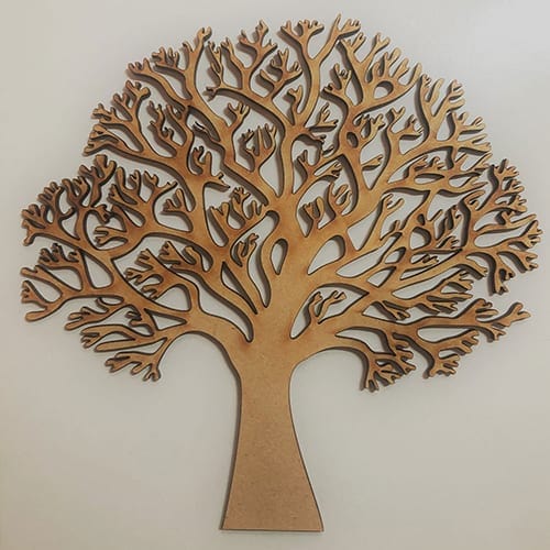 Family Tree Shape | 3 x Autumn Trees - LaserworksUK