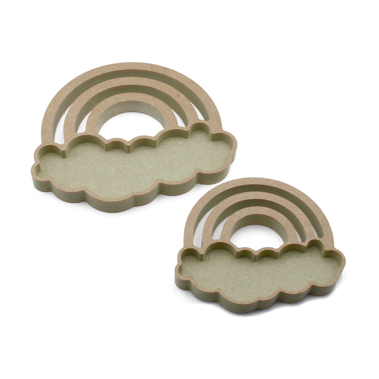 Fillable Cloud & Rainbow - 18mm Thick Wooden Shape - LaserworksUK