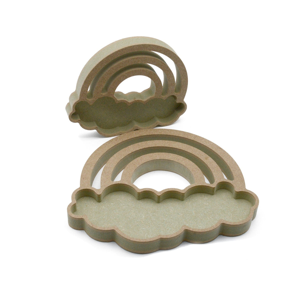 Fillable Cloud & Rainbow - 18mm Thick Wooden Shape - LaserworksUK