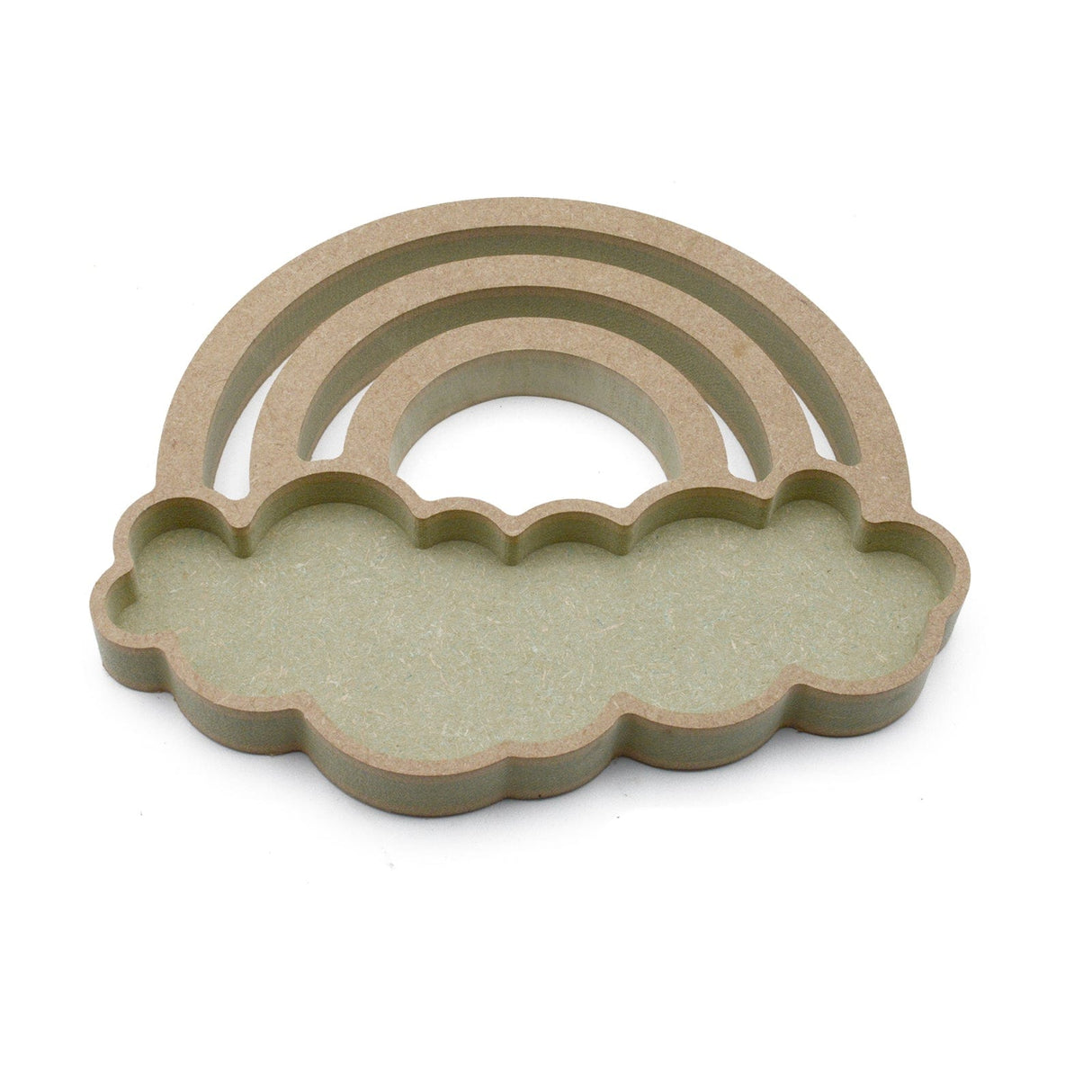 Fillable Cloud & Rainbow - 18mm Thick Wooden Shape - LaserworksUK