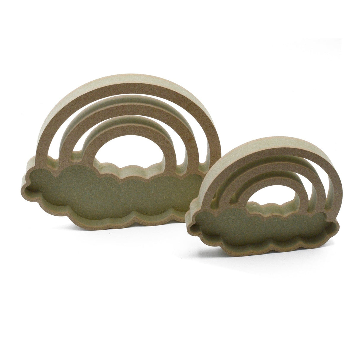 Fillable Cloud & Rainbow - 18mm Thick Wooden Shape - LaserworksUK