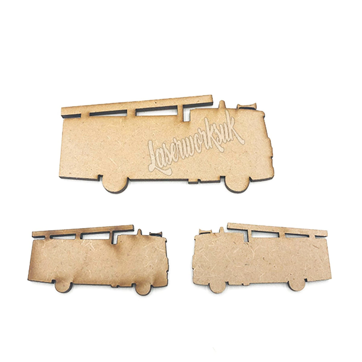 Fire Engine Truck | MDF Craft Shape - LaserworksUK
