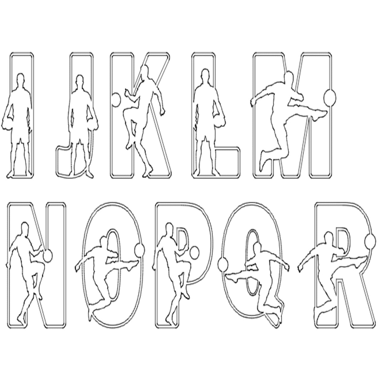 Football Alphabet Letters - Full Alphabet Set Available - LaserworksUK