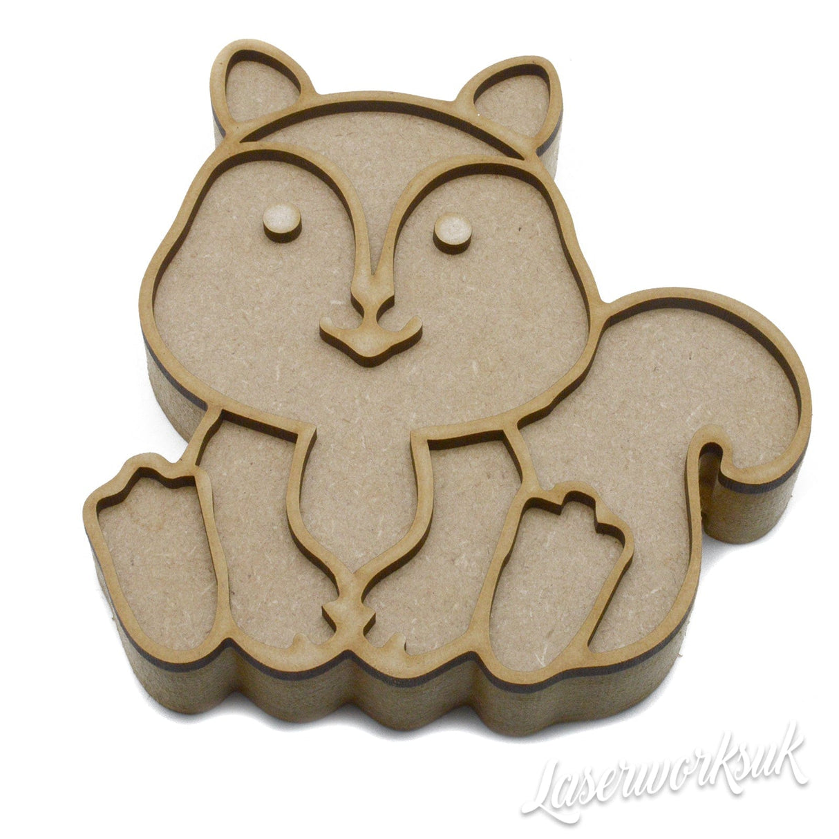 Freestanding 3D Squirrel Craft Shape - Animal Nursery Decor - Laserworksuk