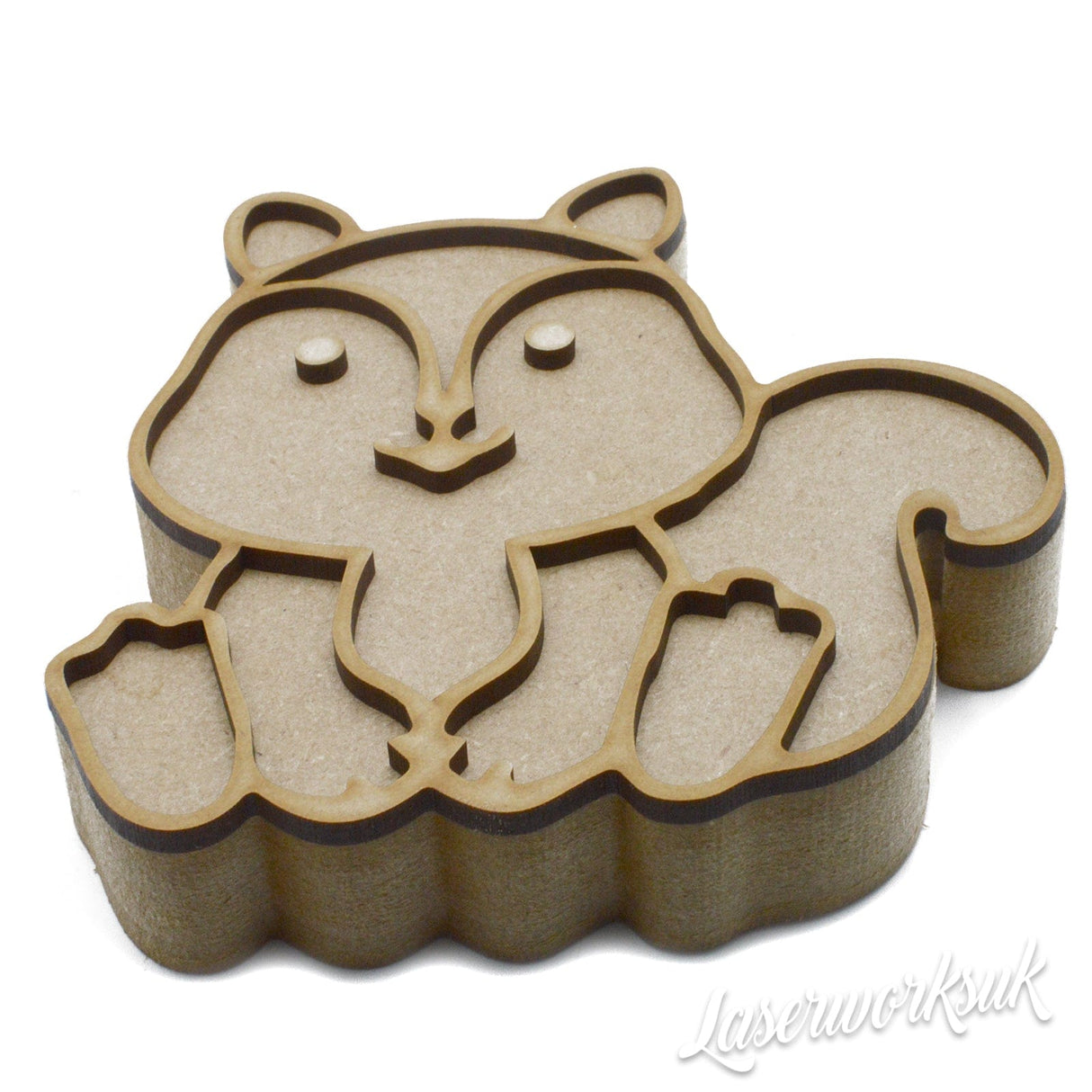 Freestanding 3D Squirrel Craft Shape - Animal Nursery Decor - Laserworksuk