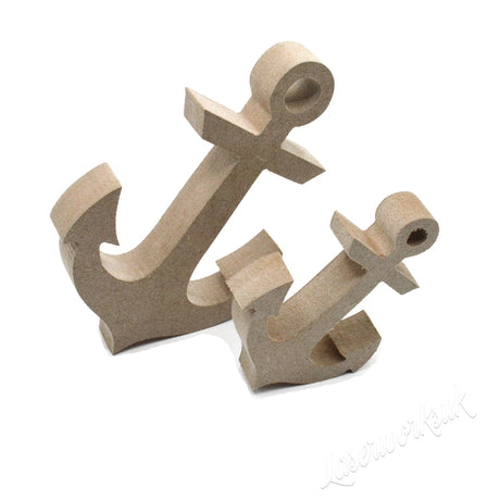 Freestanding Anchor 18mm MDF Wooden Craft Shapes - Laserworksuk