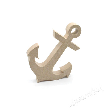 Freestanding Anchor 18mm MDF Wooden Craft Shapes - Laserworksuk