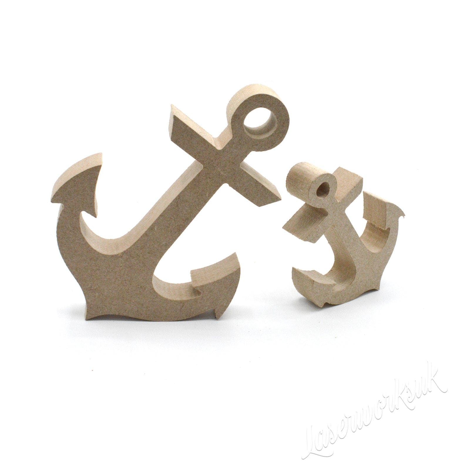 Freestanding Anchor 18mm MDF Wooden Craft Shapes - Laserworksuk