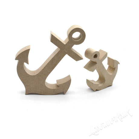 Freestanding Anchor 18mm MDF Wooden Craft Shapes - Laserworksuk