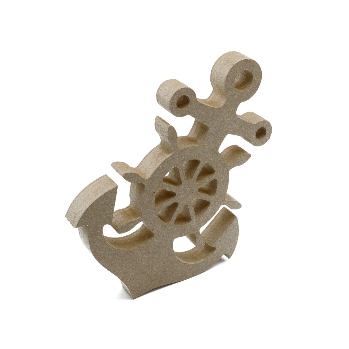 Freestanding Anchor Wheel 18mm MDF Wooden Craft Shapes - Laserworksuk