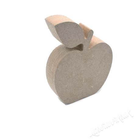 Freestanding Apple Best Teacher 18mm MDF Wooden Craft Shape - Laserworksuk