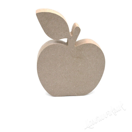 Freestanding Apple Best Teacher 18mm MDF Wooden Craft Shape - Laserworksuk
