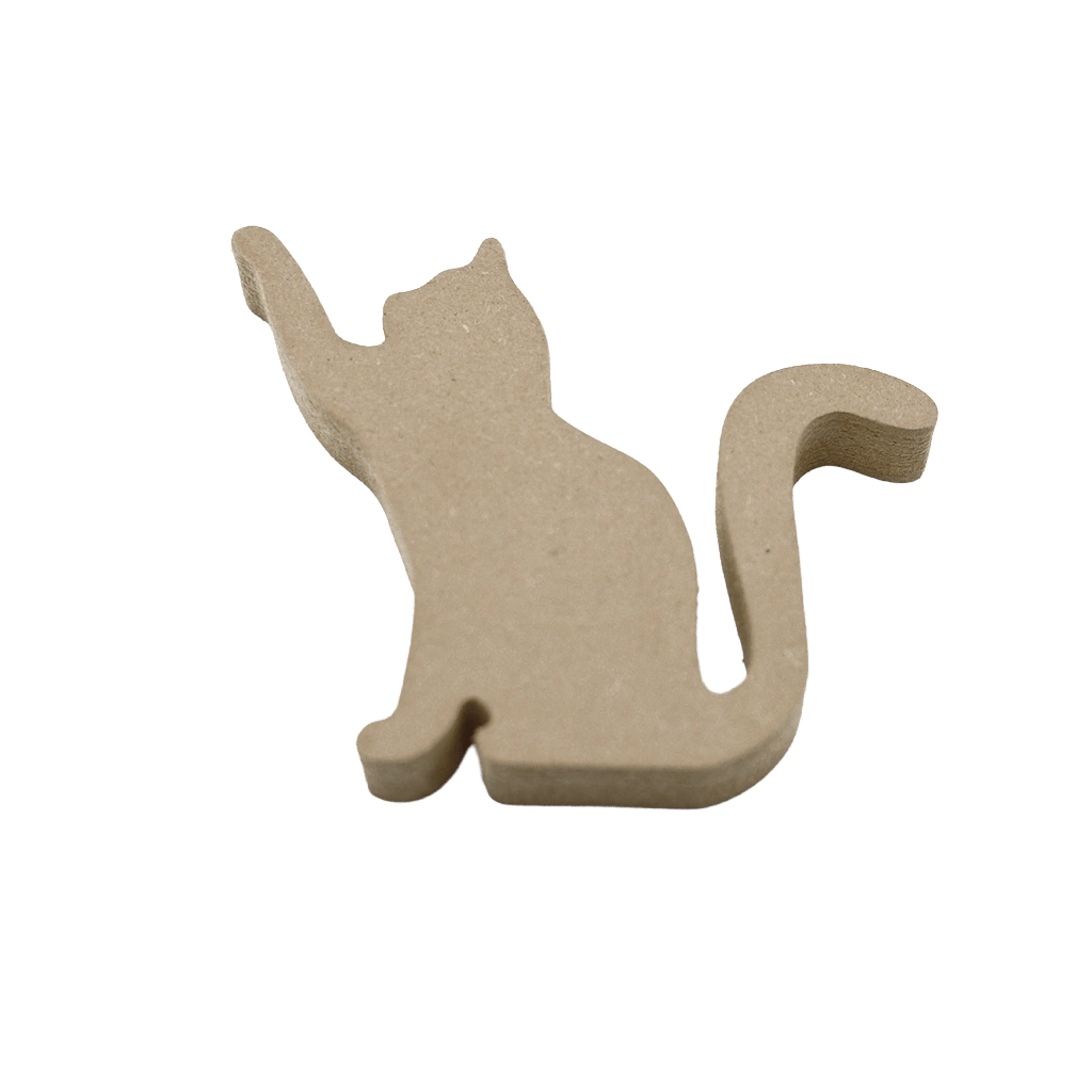 Freestanding Mischievous Cat 18mm MDF Wooden Craft Shape - Laserworksuk