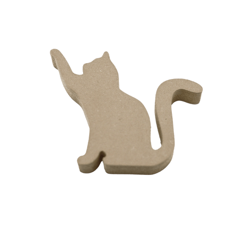 Freestanding Mischievous Cat 18mm MDF Wooden Craft Shape - Laserworksuk
