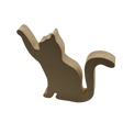 Freestanding Mischievous Cat 18mm MDF Wooden Craft Shape - Laserworksuk