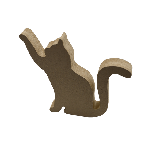 Freestanding Mischievous Cat 18mm MDF Wooden Craft Shape - Laserworksuk