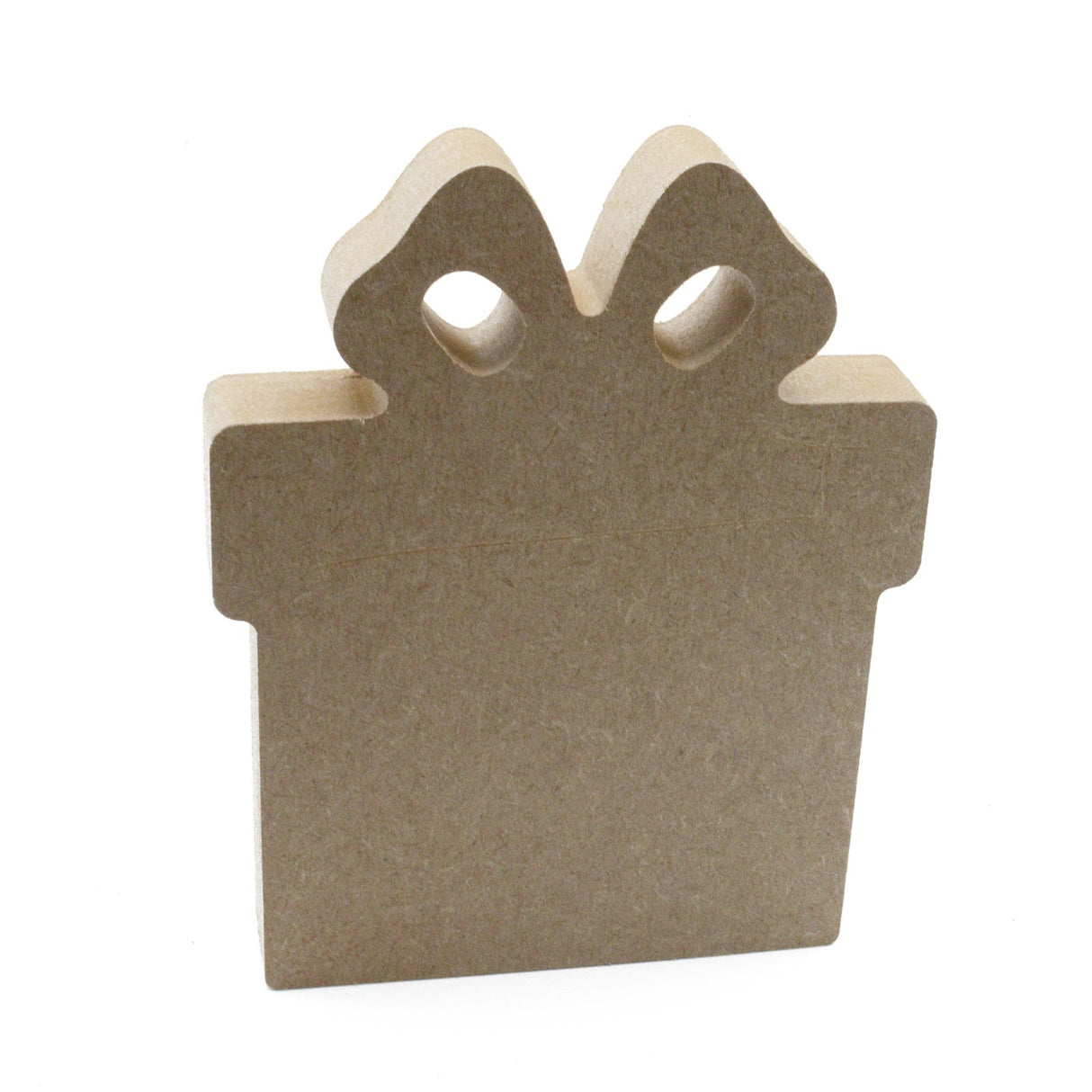 Freestanding Christmas Present Shape Wooden Gift - Laserworksuk