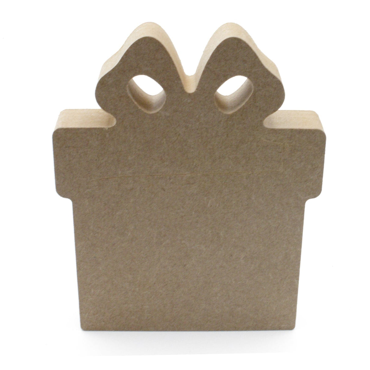 Freestanding Christmas Present Shape Wooden Gift - Laserworksuk