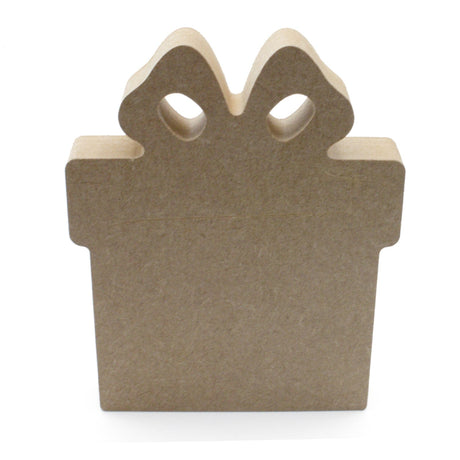 Freestanding Christmas Present Shape Wooden Gift - Laserworksuk
